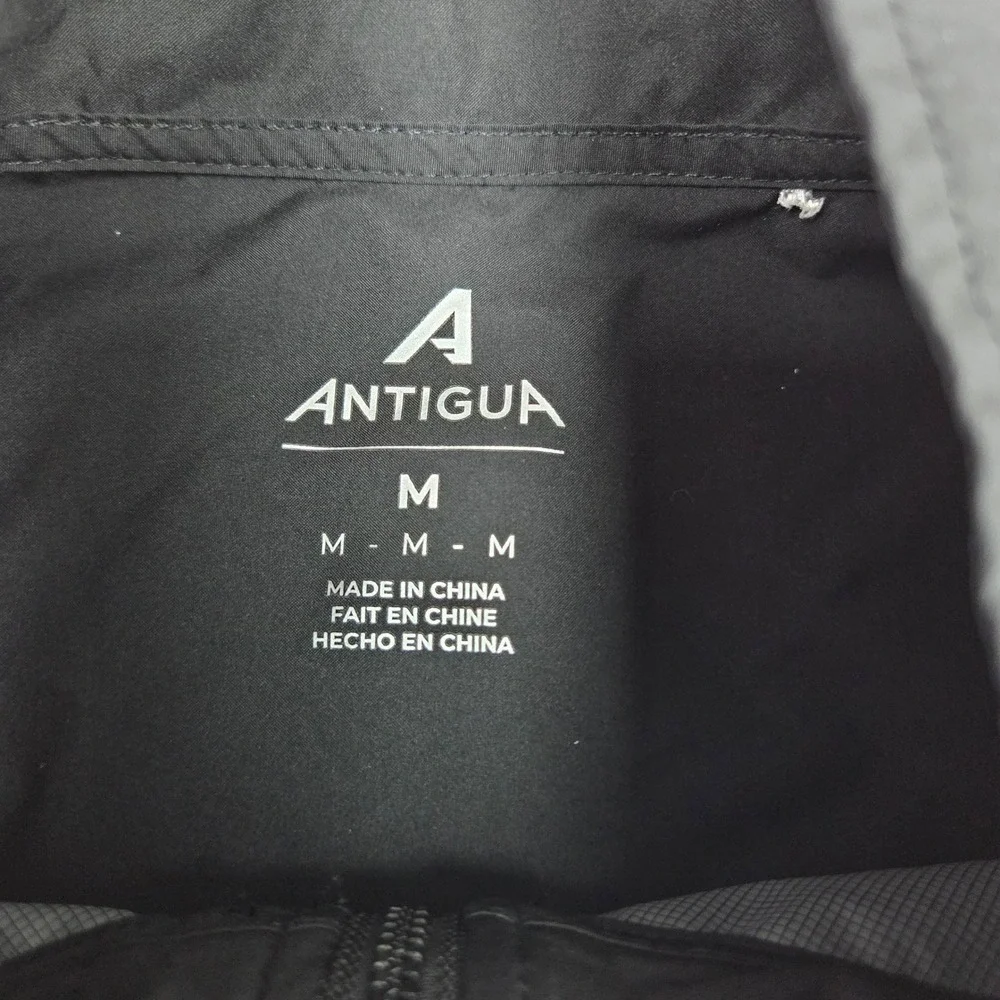 Antigua Dallas Stars NHL Vest Mens Medium Black Full‎ Zip Pockets Sportswear